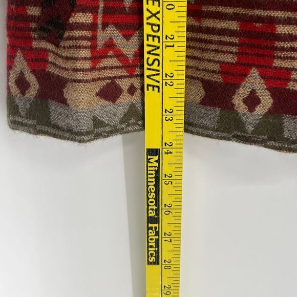 NWT COLDWATER CREEK Petite 14 Jacket Red Brown Southwest Aztec Native Wool Blend - Picture 5 of 9